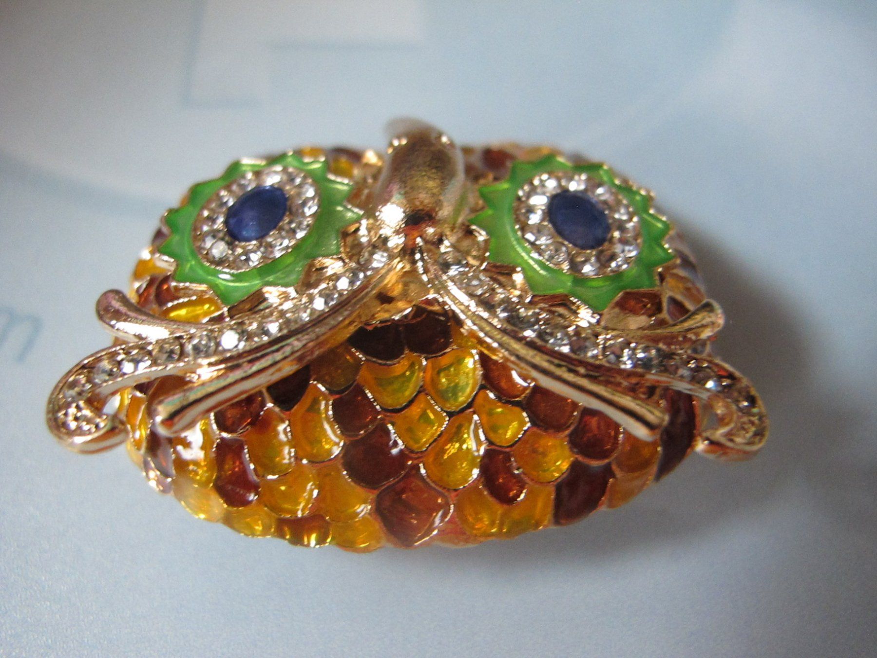 Broschen & Nadeln: Elegante  Brosche Eule mit Strass, goldfarben! – Neu (gemäss Beschreibung) aus Löhningen von Chimae67 4