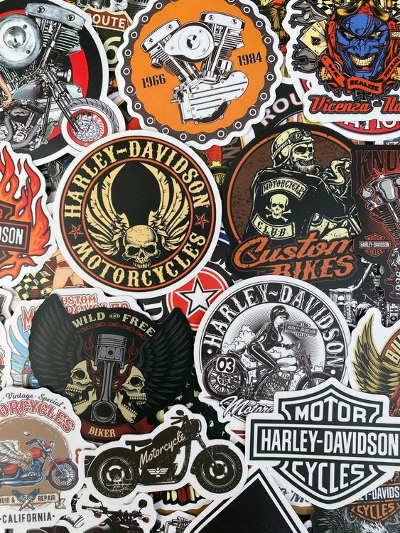 HARLEY DAVIDSON STICKERS 100STK. (Neu und originalverpackt) in ...