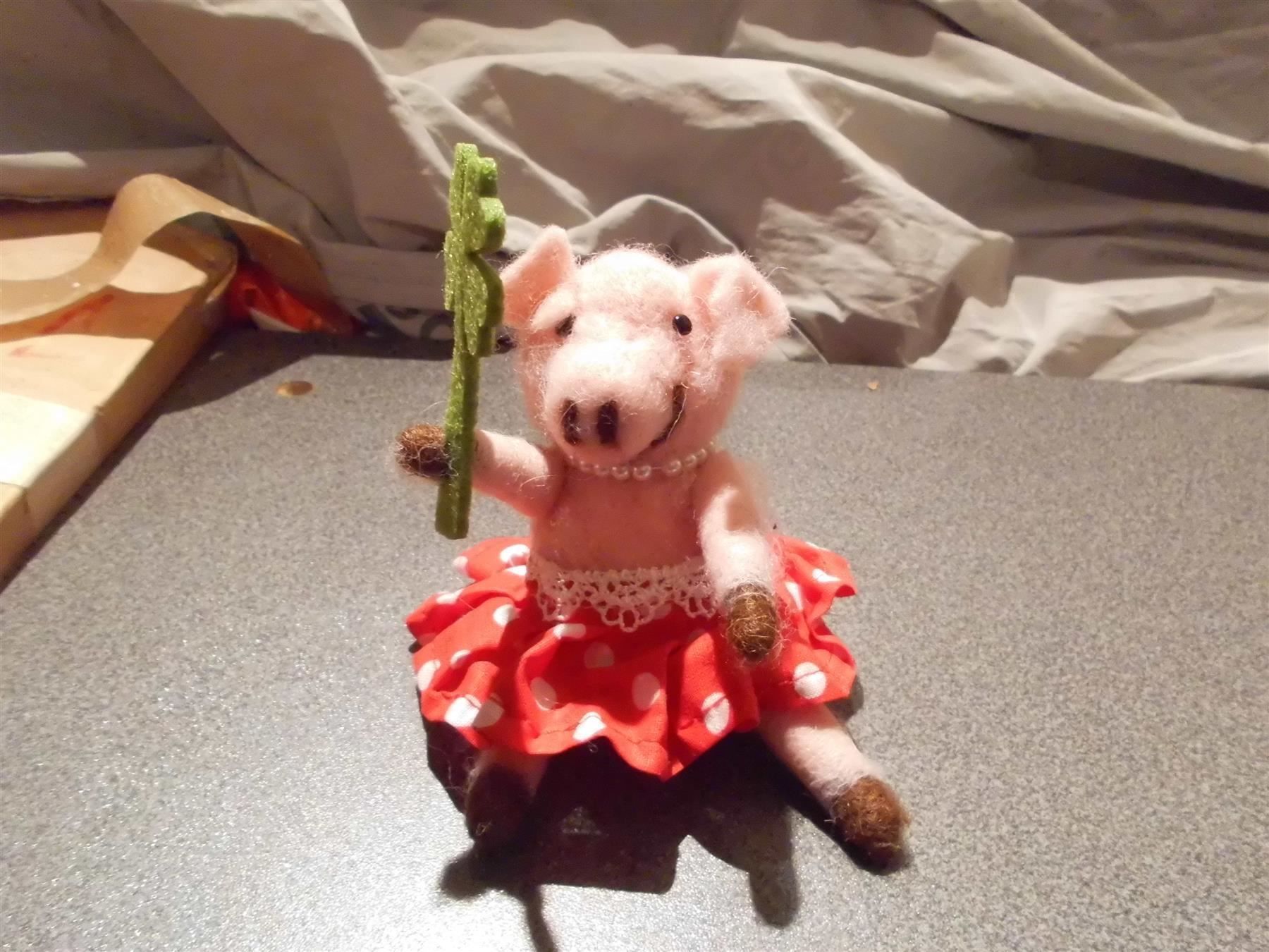 Statuette: Schweinchen mit Jupes und Kleeblatt – Usato da Zürich venduto da abraxas1291
