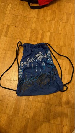 Sportbeutel mit Muster blau gebraucht