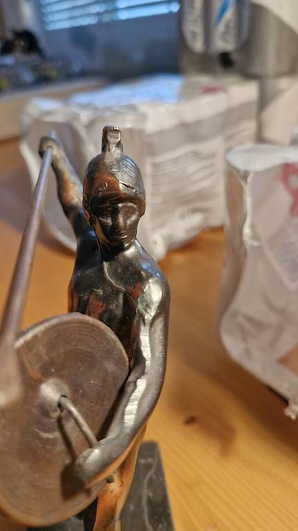 Figurines: Antike Bronze Figur - Leonidas I. mit Speer  – D'occasion à Leuggern par Tiatina84 1