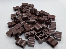 Lego 50 Stk. Palisade Brick 1x2 dark brown