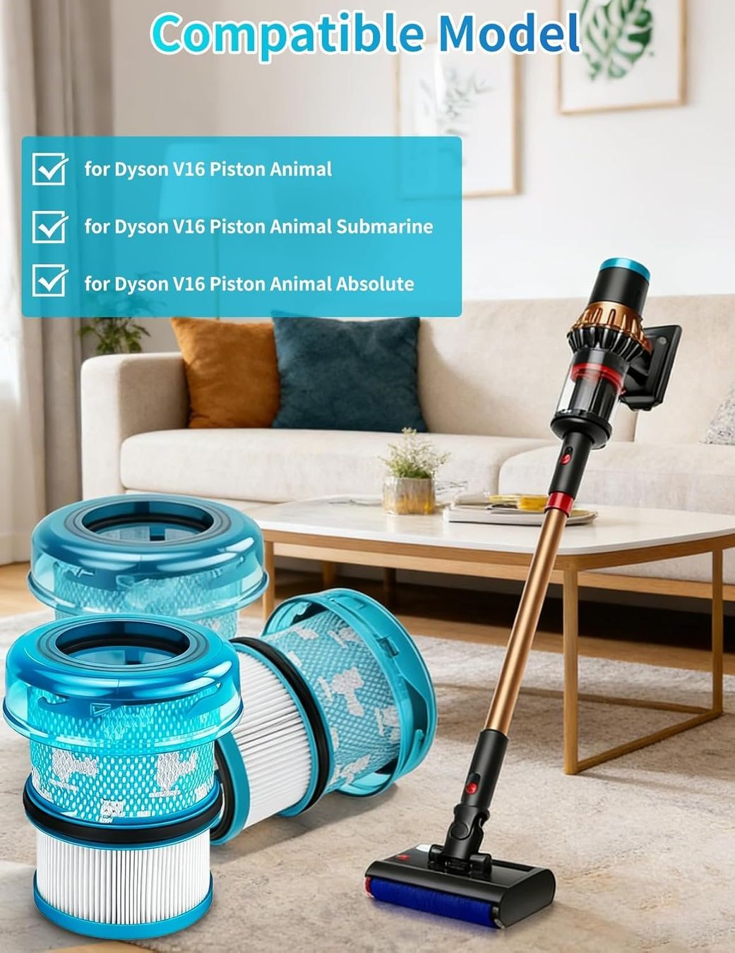 Dyson Altro per la casa: Dyson V16 HEPA Ersatzfilter 3er Set kompatibel – Nuovo e nell'imballaggio originale da Suhr venduto da SchnapperCH 2