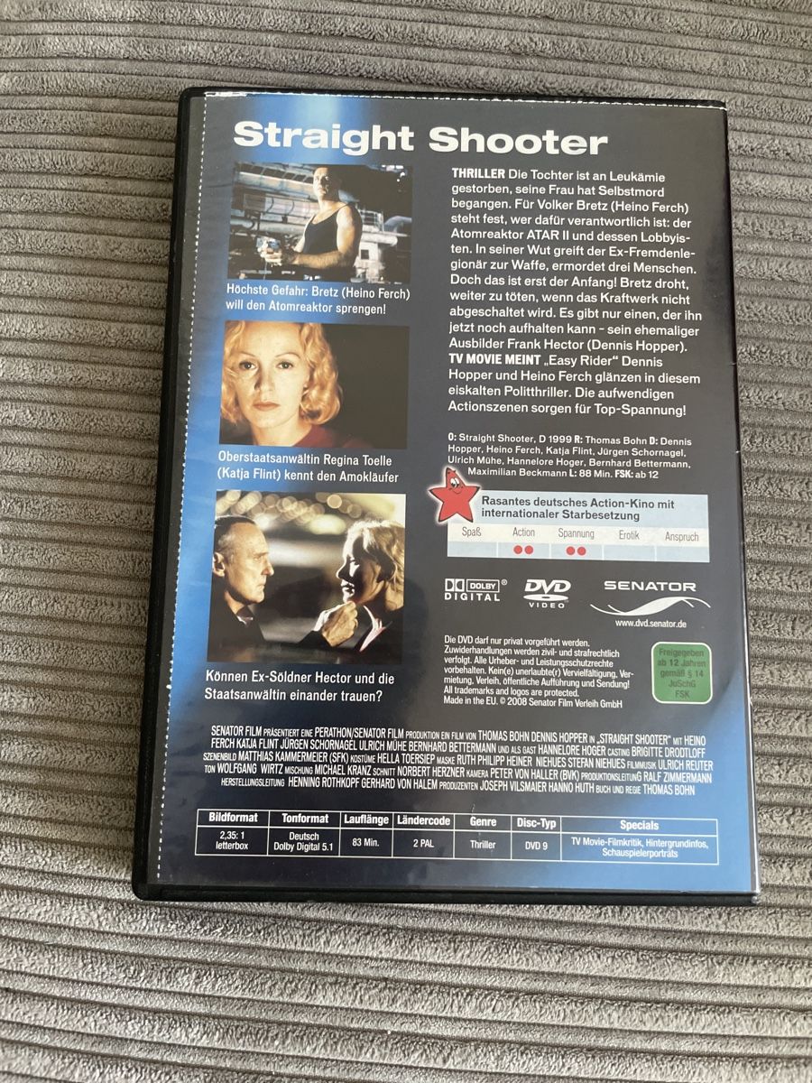Tutti i DVDs: DVD Straight Shooter Heino Ferch Thriller – Usato da Sargans venduto da Didis 1