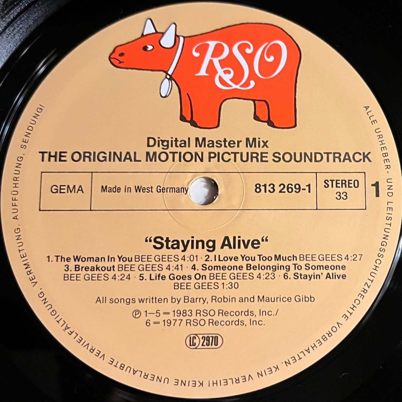 Vinyles: B.O. DU FILM STAYING ALIVE - 33 Tou – D'occasion à Bussigny par vinyl-pas-cher 3