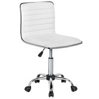 Bürostuhl weiß ohne Armlehne