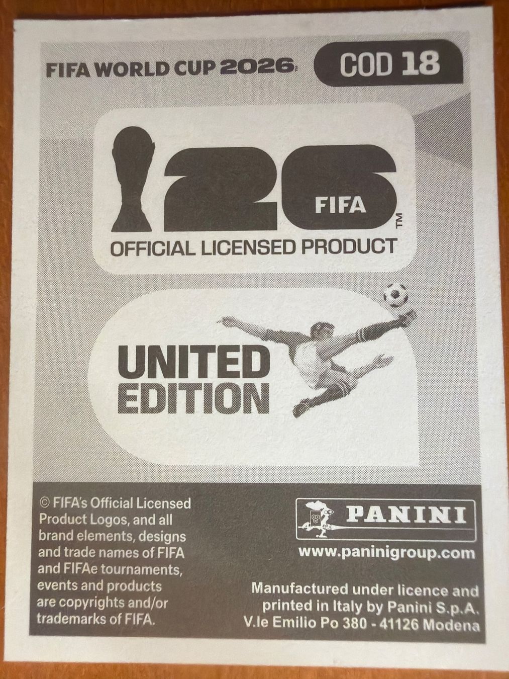 Panini Cartes à collectionner: Panini COD18 – Neuf (Voir description) à Susten par Rechnun 1