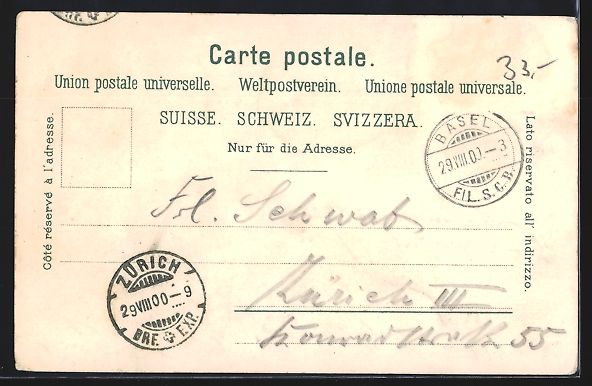 Cartoline postali: Litho Basel, Barfüsserplatz, St. Albant – Usato da Berlin venduto da bartko-reher 1