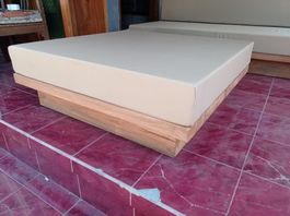 Tisch Ottomane Outdoortisch Teakholz Outdoor Loungetisch