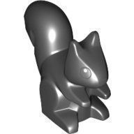 LEGO 80679pb02 Black Squirrel with Black Eyes, White Pupils