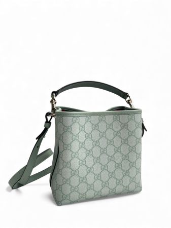 GUCCI GG Supreme Monogram Emblem Small Shoulder Bag Tasche