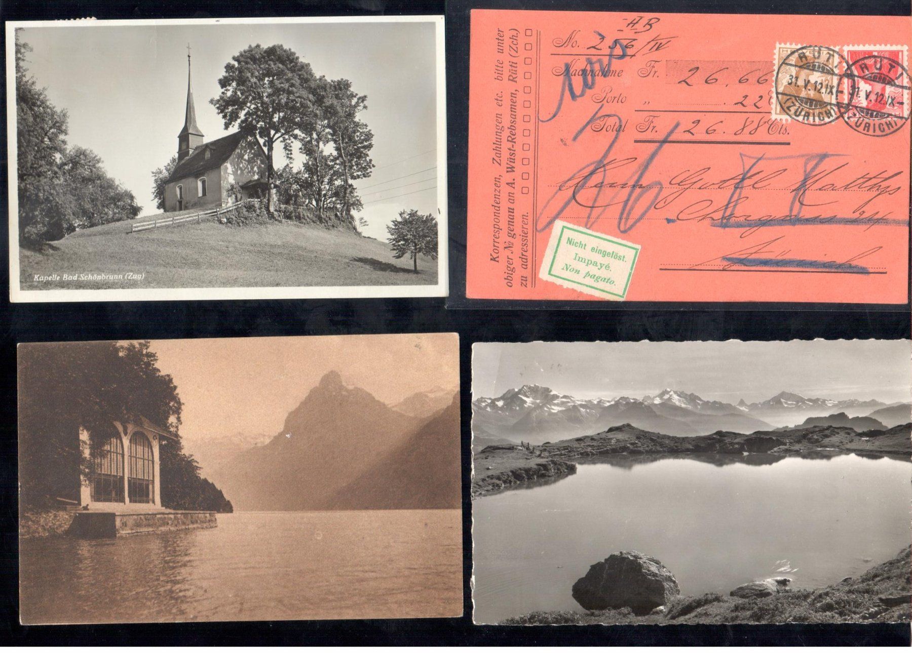 Stempel: 4 Aushilfsstempelbelege – Gebraucht aus Appenzell von Murpa 1