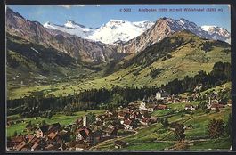 AK Adelboden, Panorama mit Wildstrubel