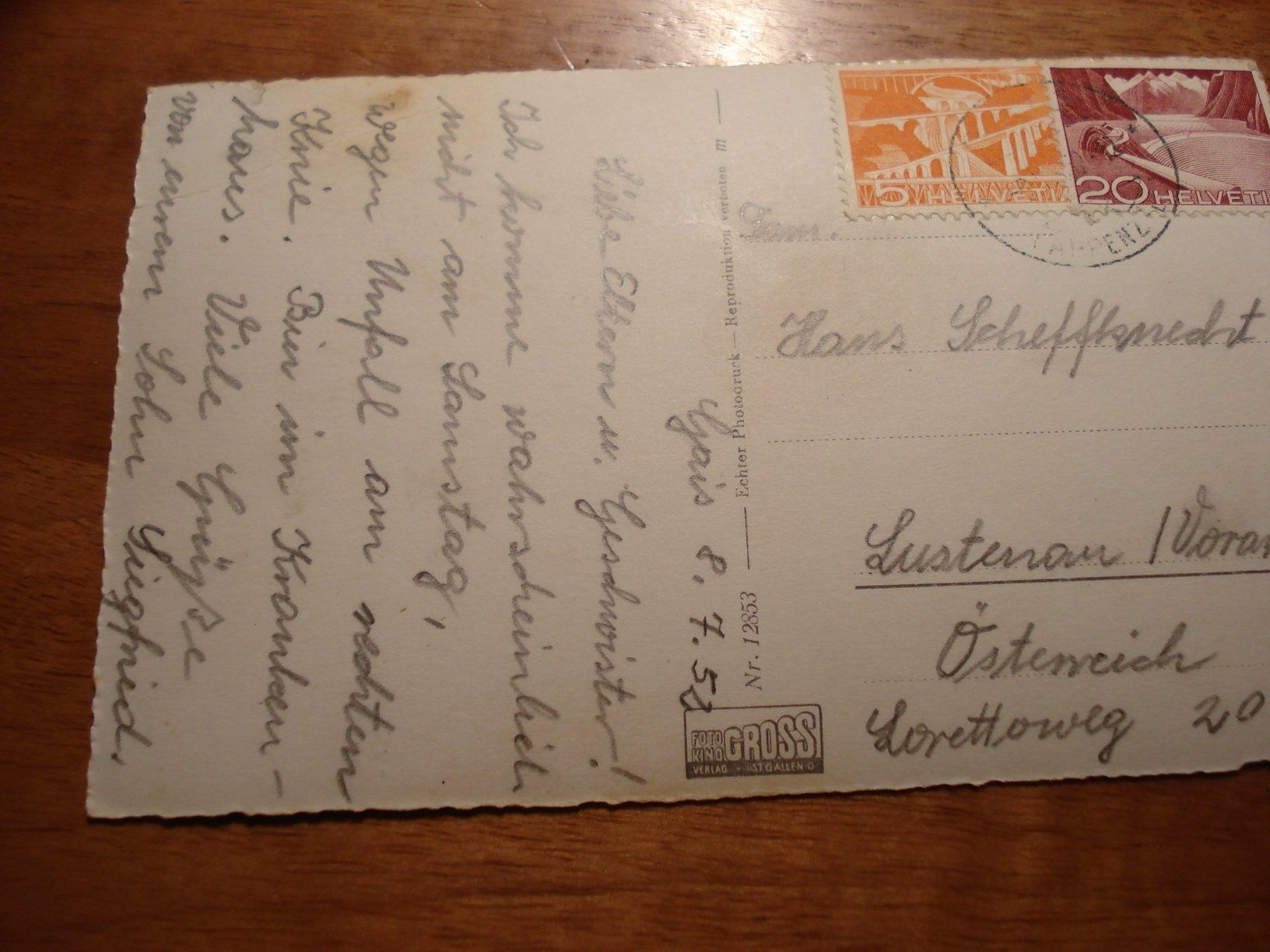 Cartoline postali: Gais, Dorfplatz, 1952, gelaufen – Usato da Niederwil AG venduto da morostahu 1