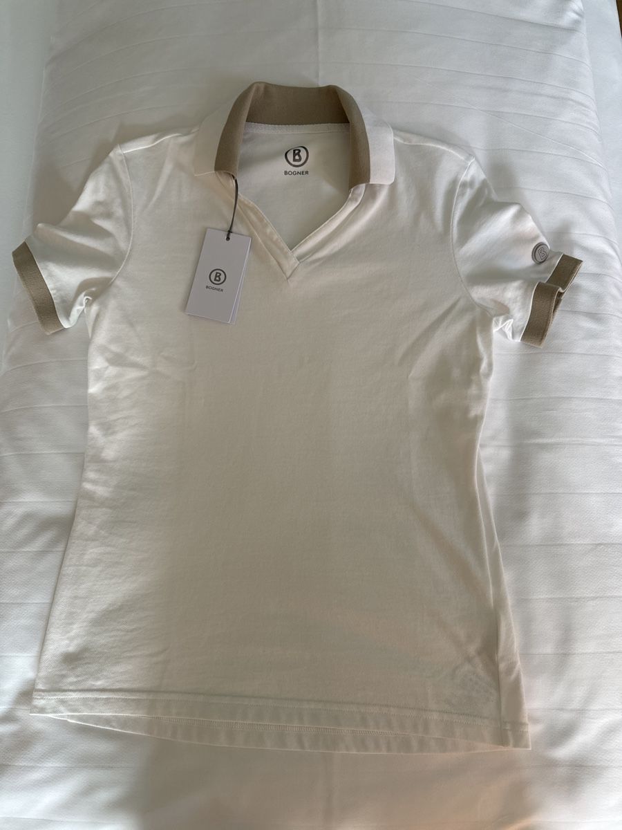 Bogner Magliette Polo: Weisses Golf Polo BOGNER, NEU – Nuovo e nell'imballaggio originale da Binz venduto da kratzer01