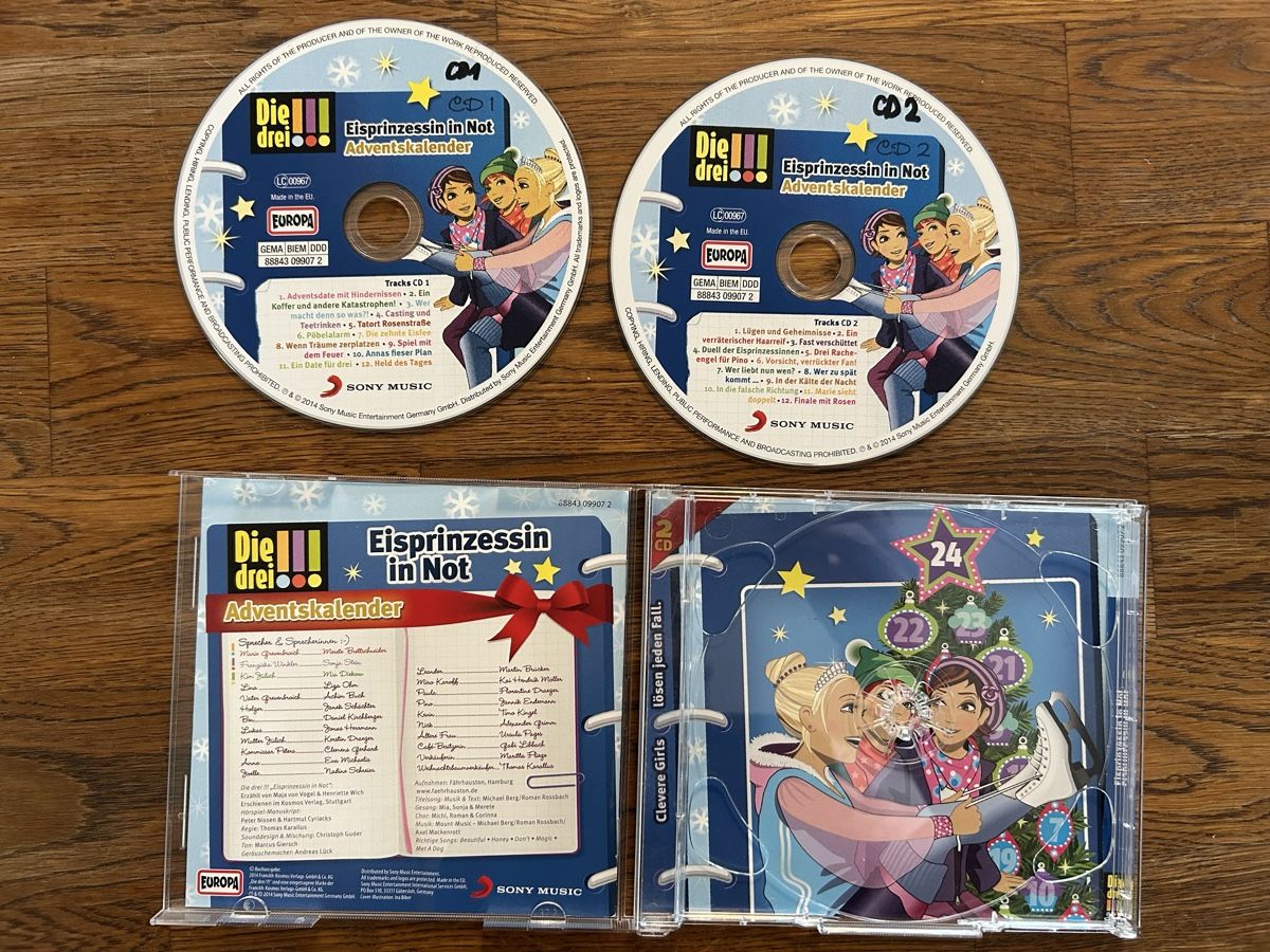 CD: Die drei. Eisprinzessin in Not Adventskalender mit 2 CD's – Usato da Wolhusen venduto da eve_m6cg 1