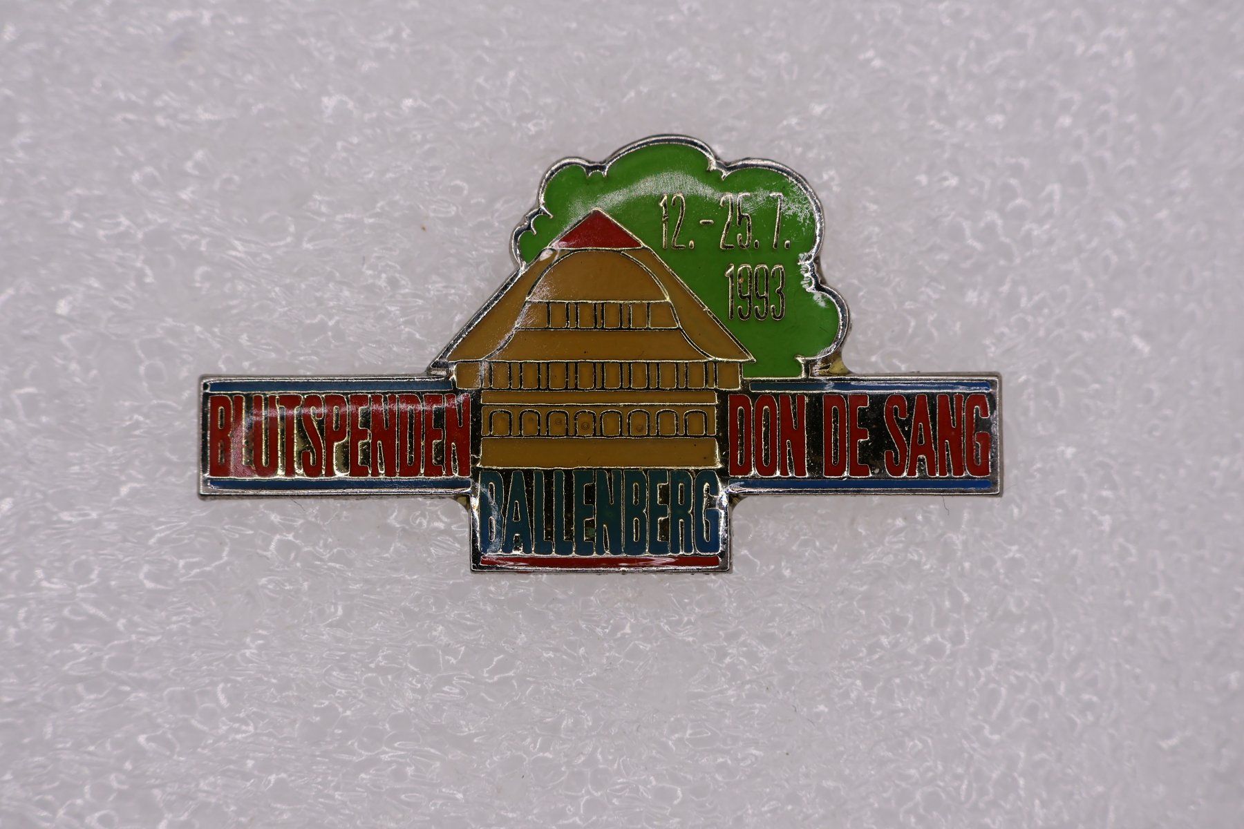 Placchette & Badge: BALLENBERG  Blutspenden  1993 – Usato da Winterthur venduto da Sammleroase