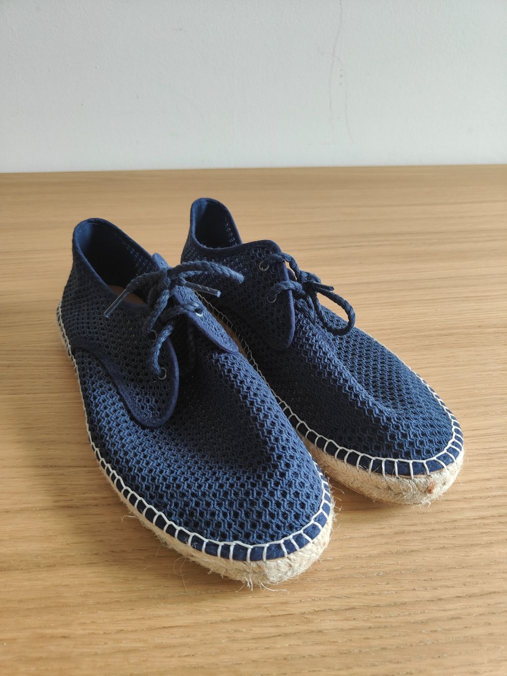Herrenschuhe: schöne blaue Schnür-Espadrilles, 43 – Gebraucht aus Olten von Gegendiekultur 4
