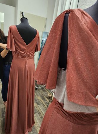 Elegantes Abendkleid Rostrot Gr. 40 NEU