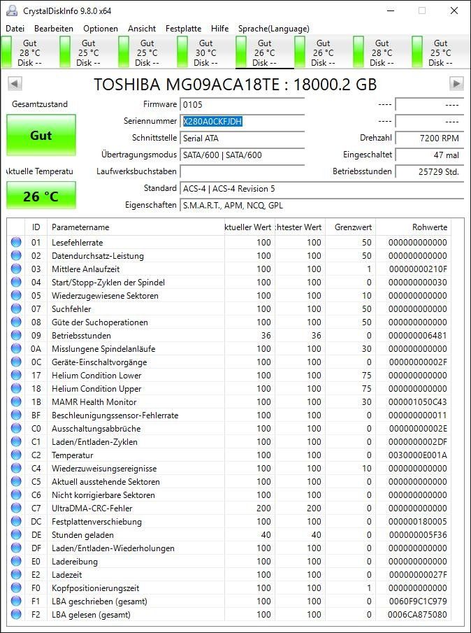 Toshiba Dischi rigidi: 18TB Toshiba MG09 Series – Usato da Ibach venduto da Bruce17 1