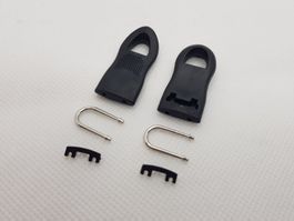 2x Reissverschluss-Schieber Ersatz Reparatur Zipper schwarz