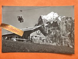 Grindelwald. Restaurant Brot mit Wetterhorn