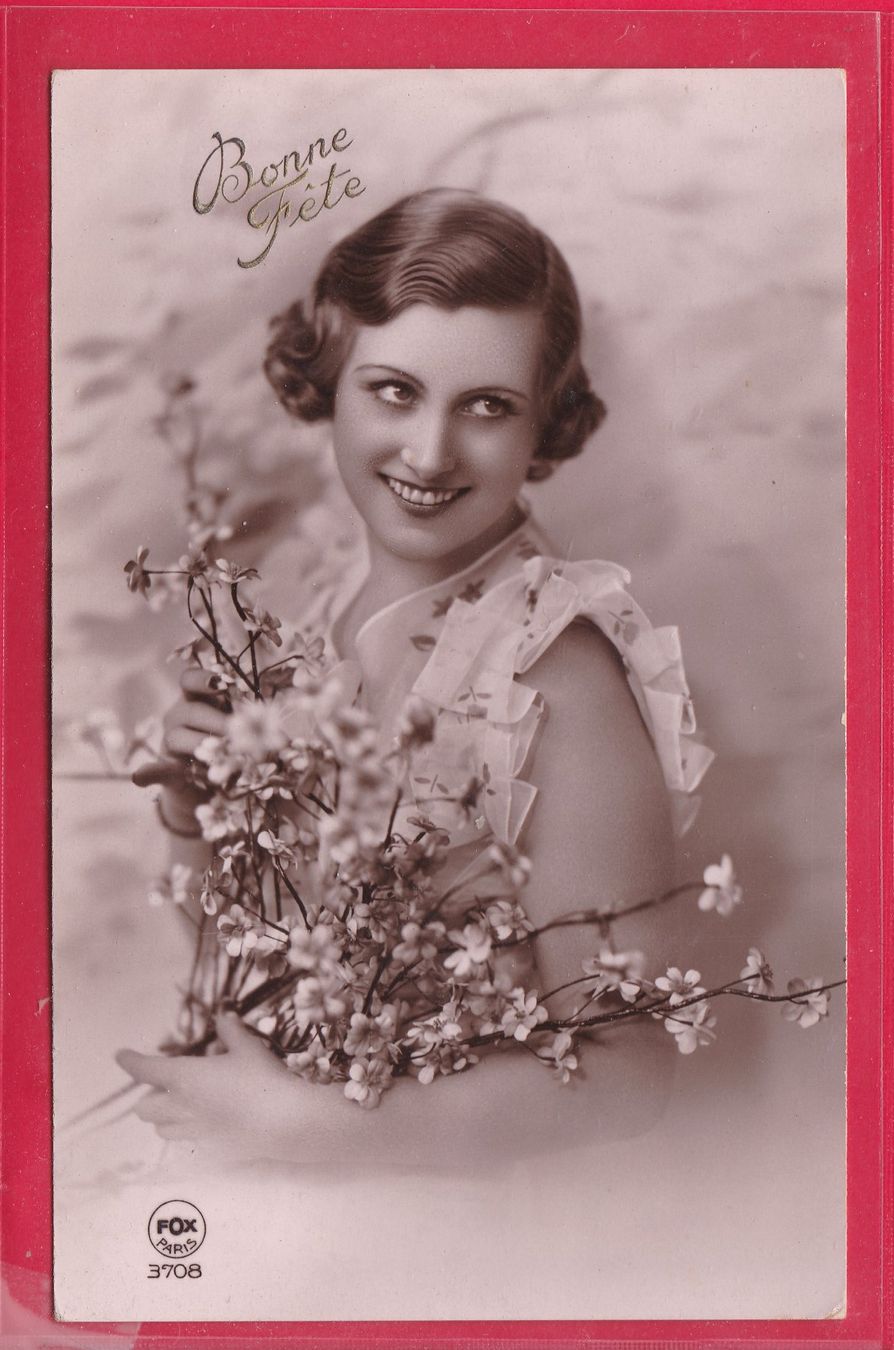 Cartoline postali: BONNE FETE, 27.1.1936 – Usato da Oberrieden venduto da Gebirgsstelze