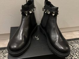 Hammerstein Lederstiefel mit Schmuck, Grösse 40, Neu!