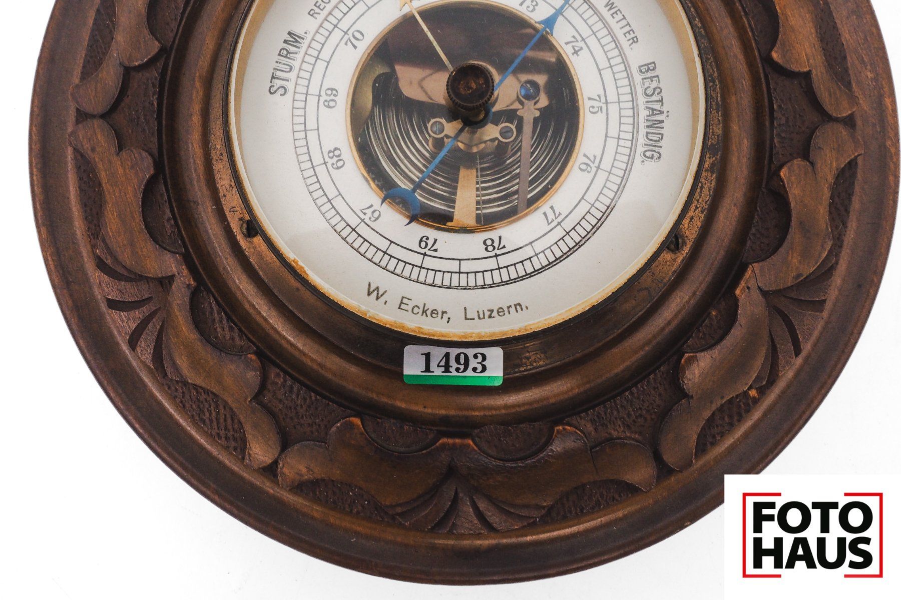 Sonstige antike Technik & Geräte: W. Ecker Luzern Barometer Aussenwetterstation 1493 – Gebraucht aus Basel von FotohausBasel 1