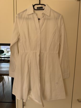 Hemdblusenkleid Shein weiss Grösse S guter Zustand