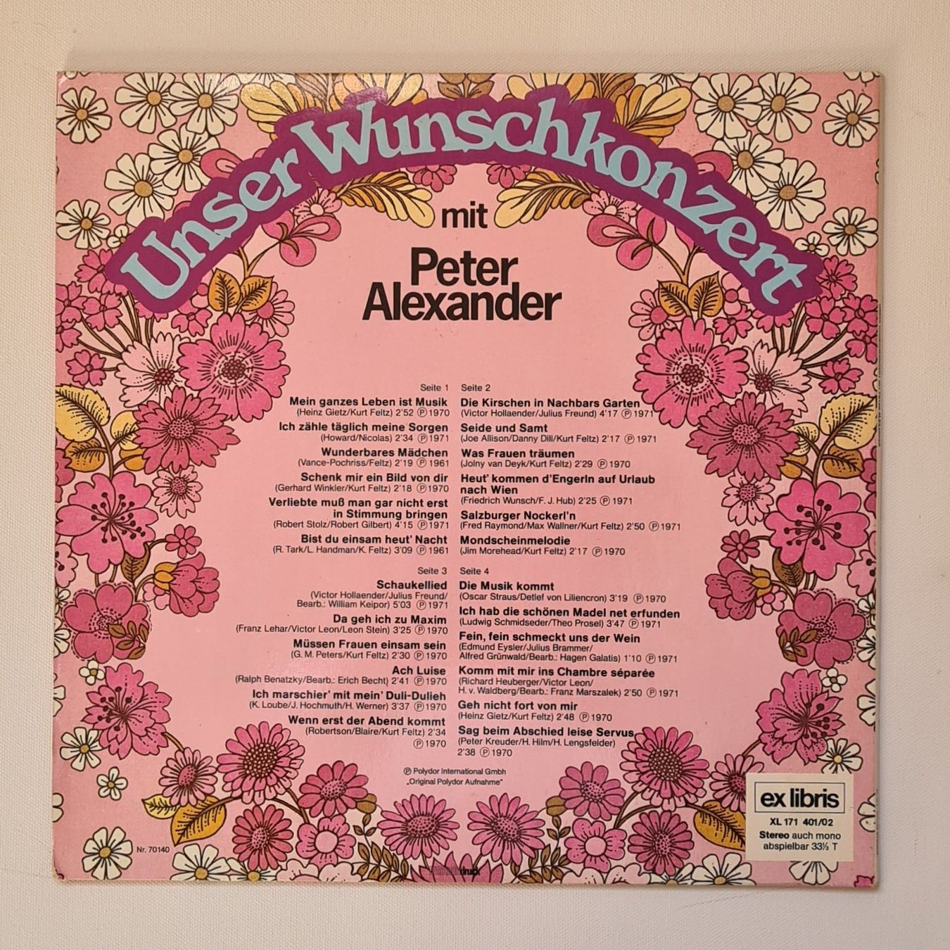 Dischi in vinile: LP | Peter Alexander | Unser Wunschkonzert | Doppel LP – Usato da Dietikon venduto da Jacky1983 1