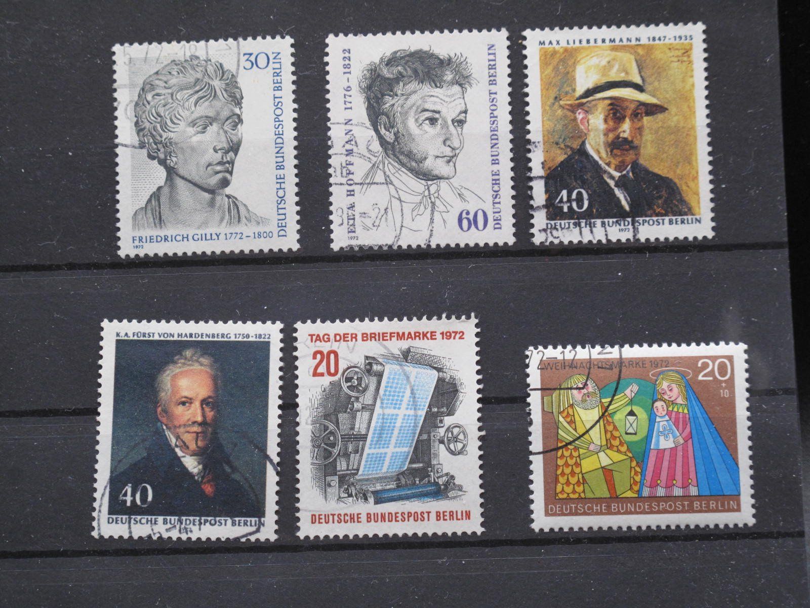 Alle Briefmarken: Berlin 1972 Friedr.Gilly / Weihnachten gest. – Gebraucht aus Wil SG von fva01