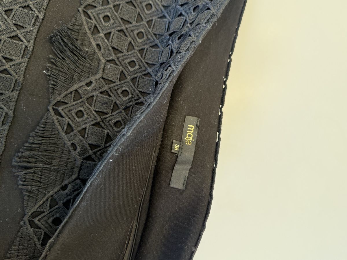 Maje Gonne: Jupe courte Maje noir brodée taille-36 – Nuovo (secondo la descrizione) da Genève venduto da iry_67wr 3