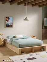 Doppelbett mit Schubladen und Rost