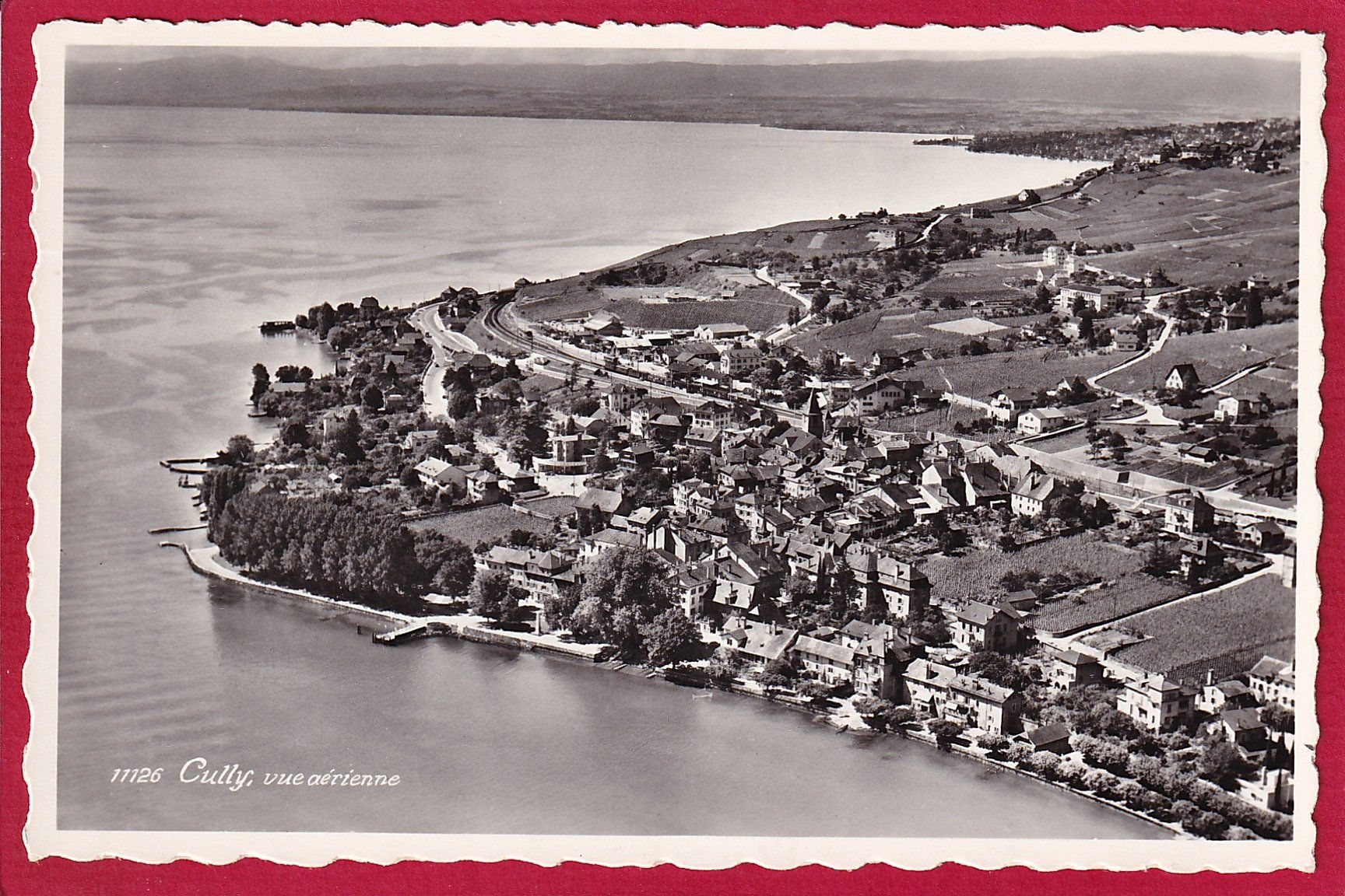 Cartoline postali: AK CULLY VUE AÉRIENNE, 1959 – Usato da Grüningen venduto da Kartensammler