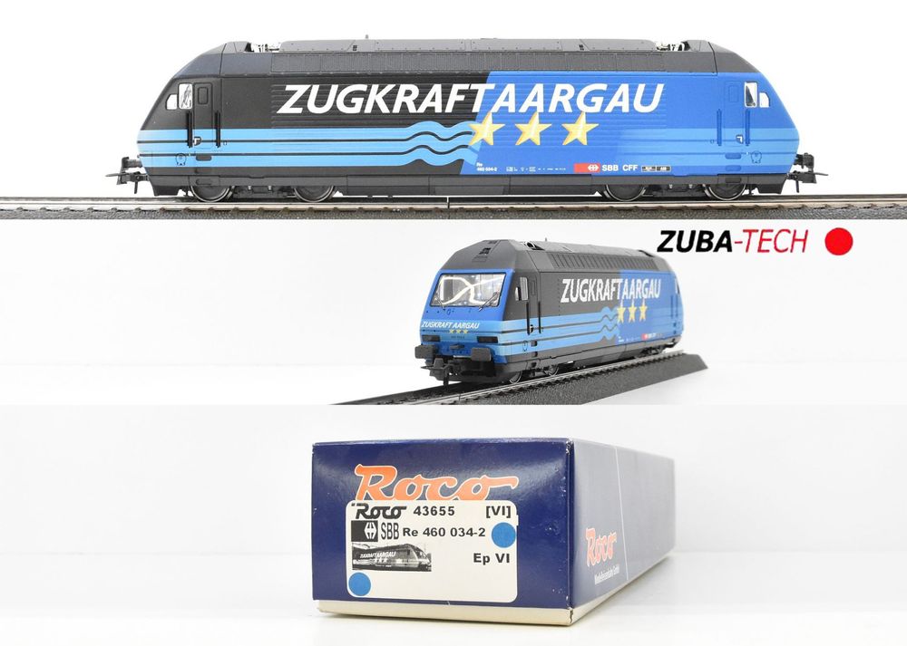 Roco 43655 E-Lok Re 460 Zugkraft Aargau SBB GS Analog mit (Gebraucht ...