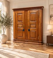 Biedermeier Schrank Kirschbaum massiv um 1860