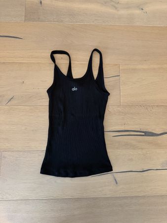 ALO Yoga Tanktop gerippt schwarz