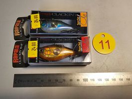 2x Rapala Clackin' Rap Wobbler neu & OVP 8cm 24g Egli