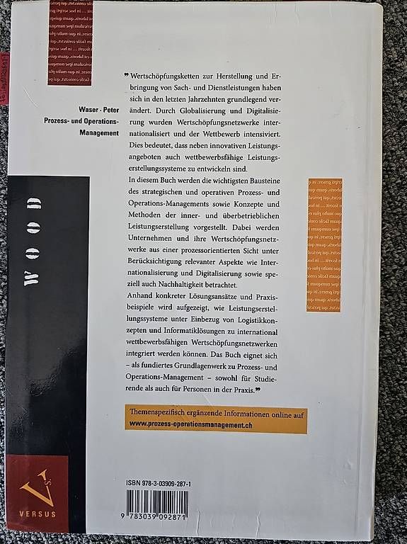 Livres: Prozess- und Operations-Management – D'occasion à Rickenbach SZ par vanille0200 1