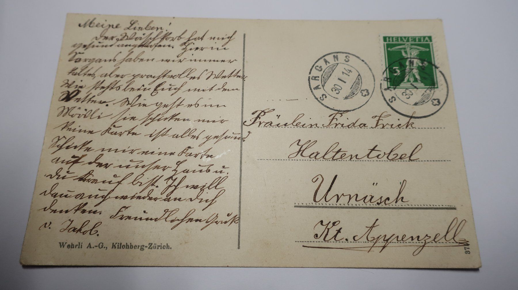 Cartoline postali: Zurichsee Panorama 1914 – Usato da Cormoret venduto da Pascalll2001 5