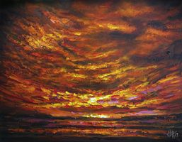 Ölgemälde "Capetown Sunset" 75 x 58 cm