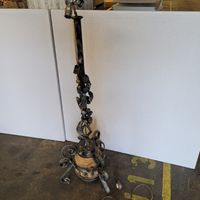 schmiedeiserne alte stehlampe antik