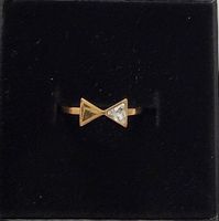 Swarovski Schleifenring Roségold Kristall