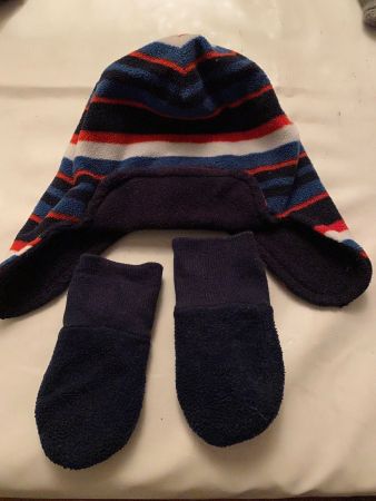 Flauschig warme  Fleece Mütze  und Handschuhe 1-4 Jahre