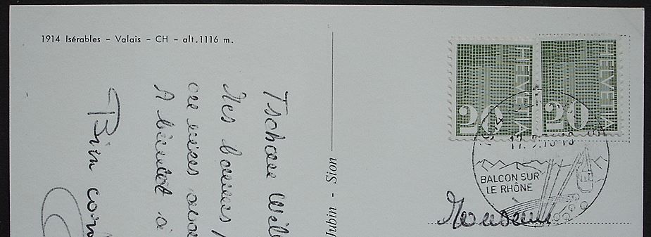 Cartoline postali: ISÉRABLES Valais – Usato da Jona venduto da philajona 1