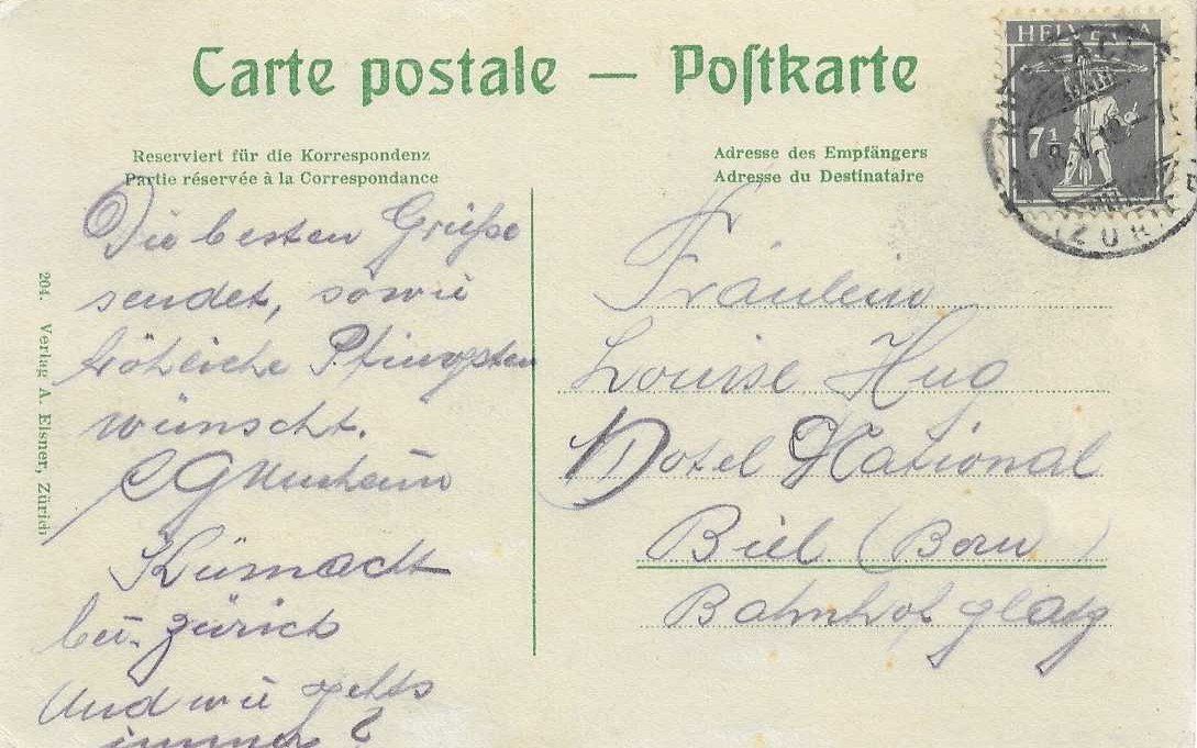 Cartes postales: AK ZÜRICH ENGE 1918 – D'occasion à Schlossrued par Aronliam 1