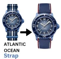 Luxury Swatch X Blancpain Strap in Blue for Atlantic Ocean