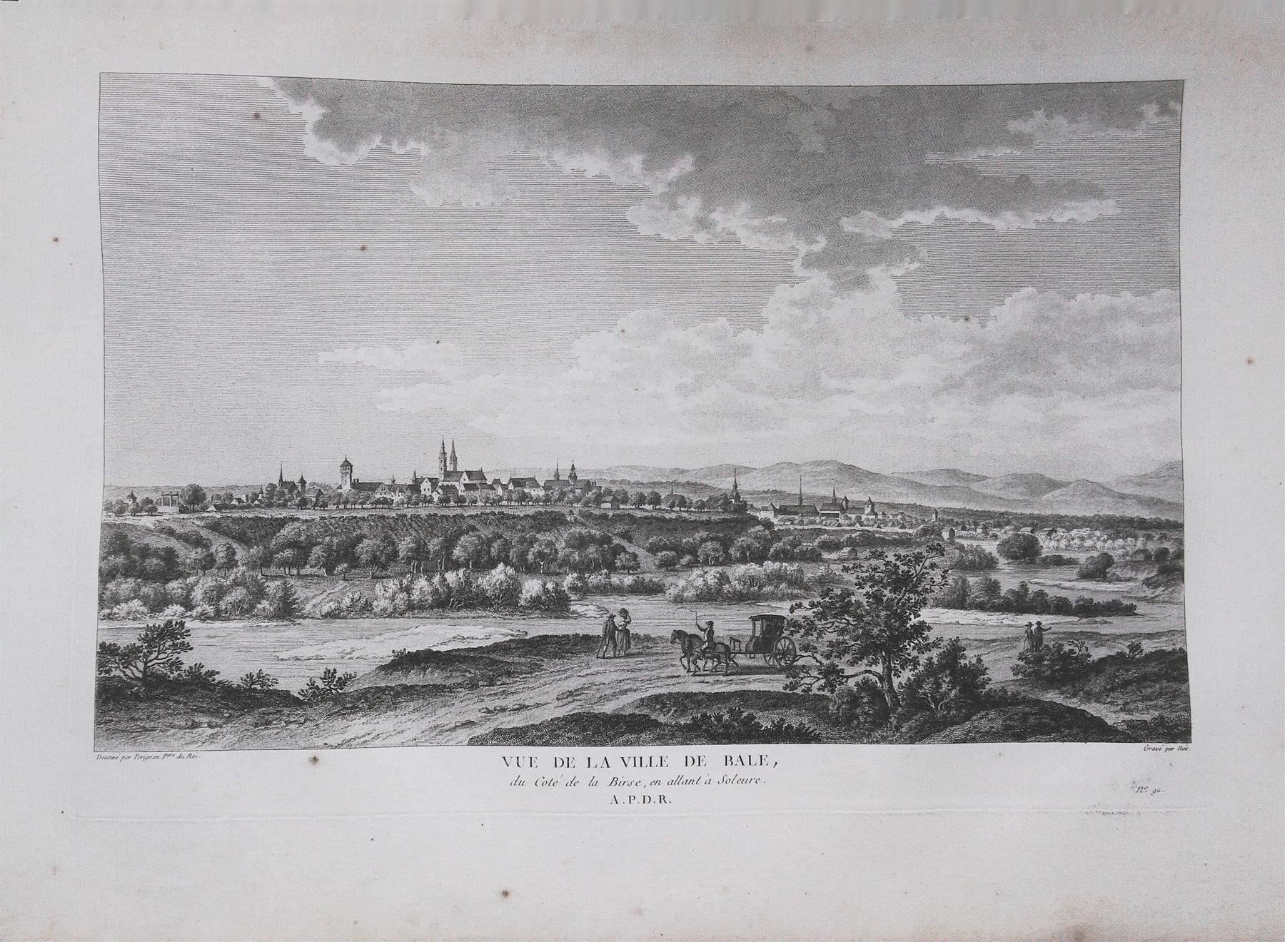 Incisioni: Basel Originalkupferstich von Perignon 1780 – Usato da Rafz venduto da Helvet32