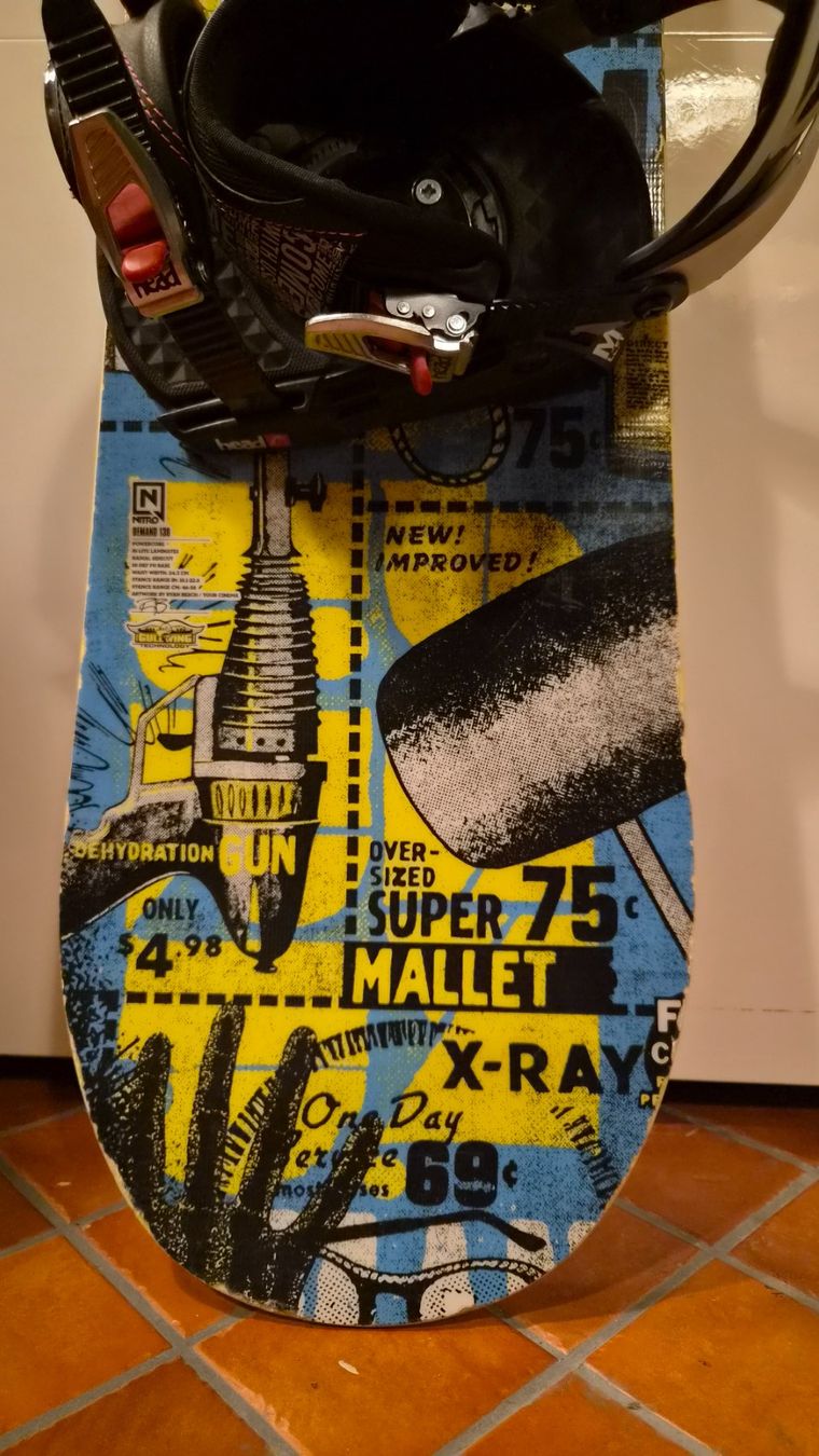 Snowboard Nitro Board: Nitro Snowboard 138cm inkl. Bindung – Usato da Oberrieden venduto da Raja011 5